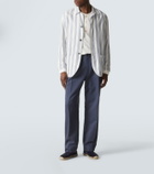 Brioni Linen and cotton straight pants