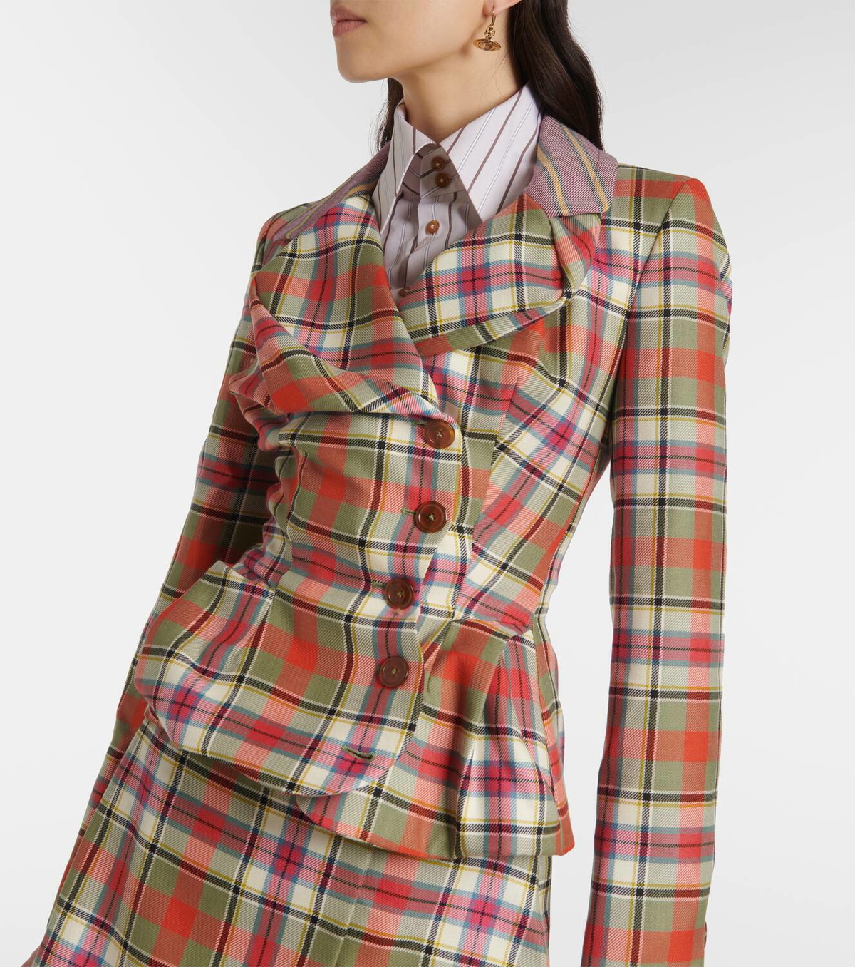 Vivienne Westwood Drunken Tailored checked wool jacket Vivienne