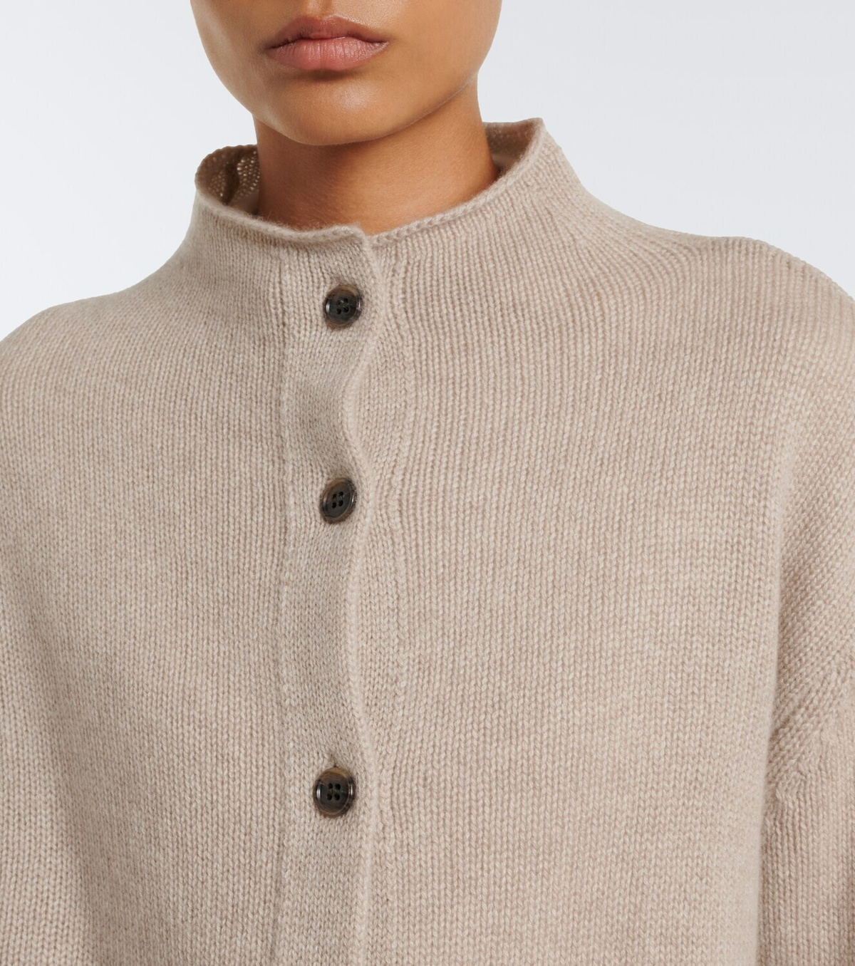 Lisa Yang Zirelle cashmere mockneck cardigan