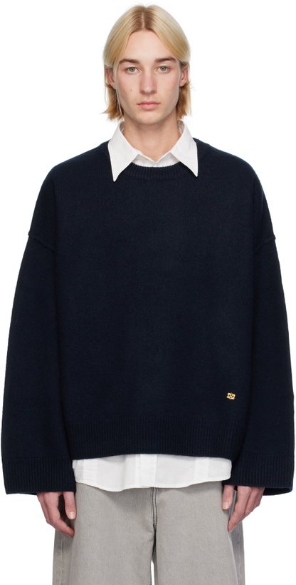Photo: GANNI Navy Wool Sweater