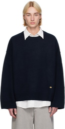 GANNI Navy Wool Sweater