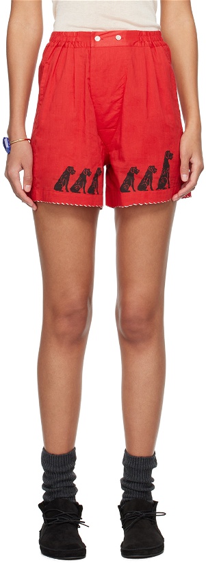Photo: Bode Red Monday Shorts