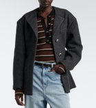 Ganni Belted wool and cashmere-blend blazer