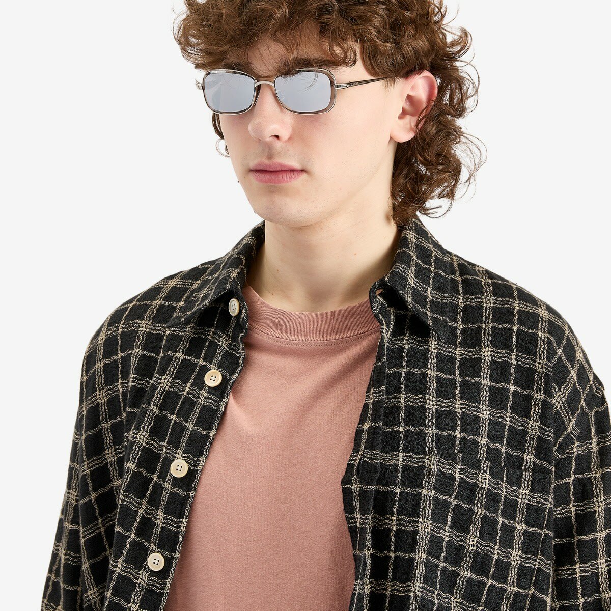 Loewe Eyewear Anagram Metal Sunglasses in Silver 