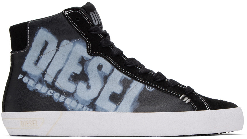 【関税込み】Diesel ブラック S-Leroji Mid X スニーカー Diesel Black S-Leroji Mid X Sneakers Diesel
