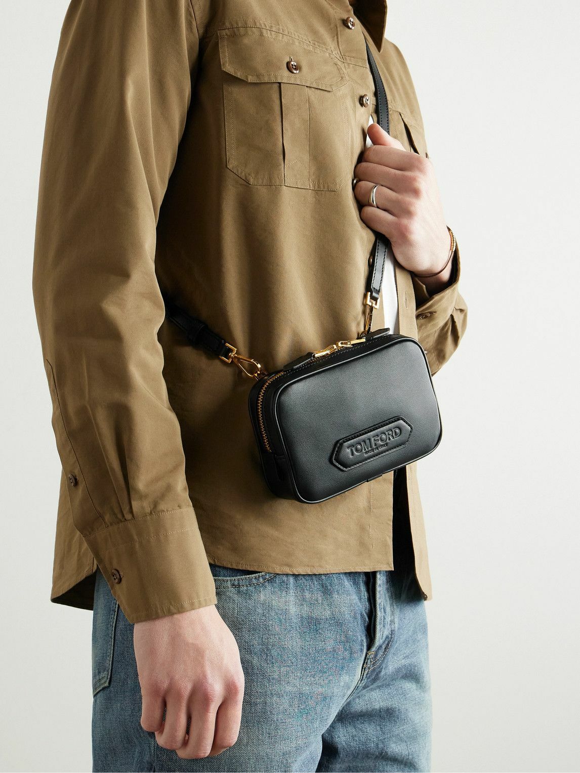 TOM FORD - Leather Messenger Bag