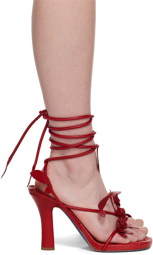Photo: Burberry Red Ivy Flora Heeled Sandals