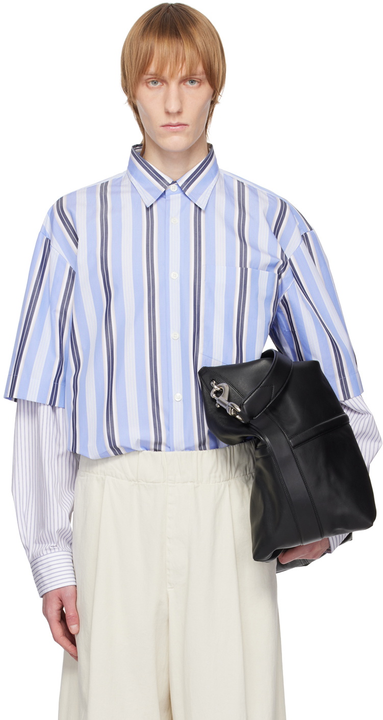 Dries Van Noten Men's Shirt Croom Blue