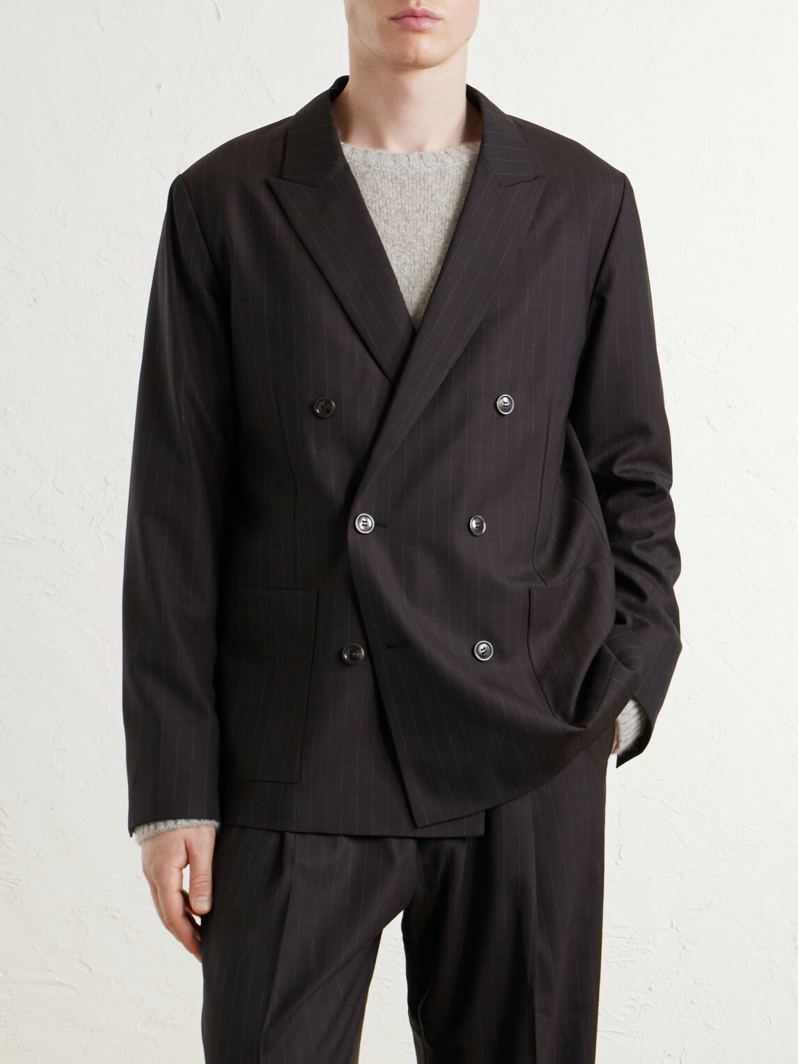 NN07 - Jordin 10037 Double-Breasted Recycled Blazer - Brown