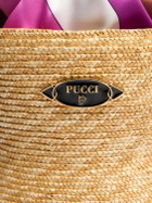 PUCCI Puccinella Straw & Twill Bag