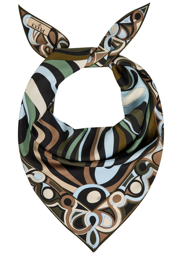 Photo: Pucci Printed Twill Triangle Scarf - Multicoloured - One Size