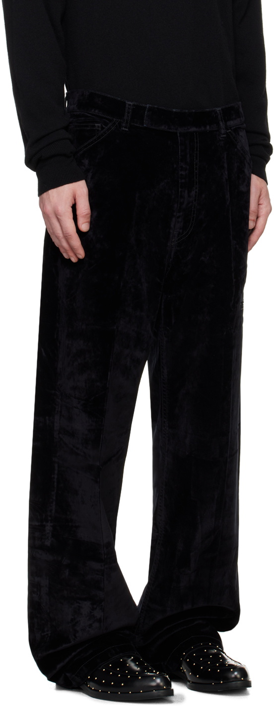 Random Identities Black Velvet Jeans