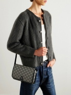 CELINE - Folco Triomphe Small Leather-Trimmed Logo-Print Coated-Canvas Messenger Bag