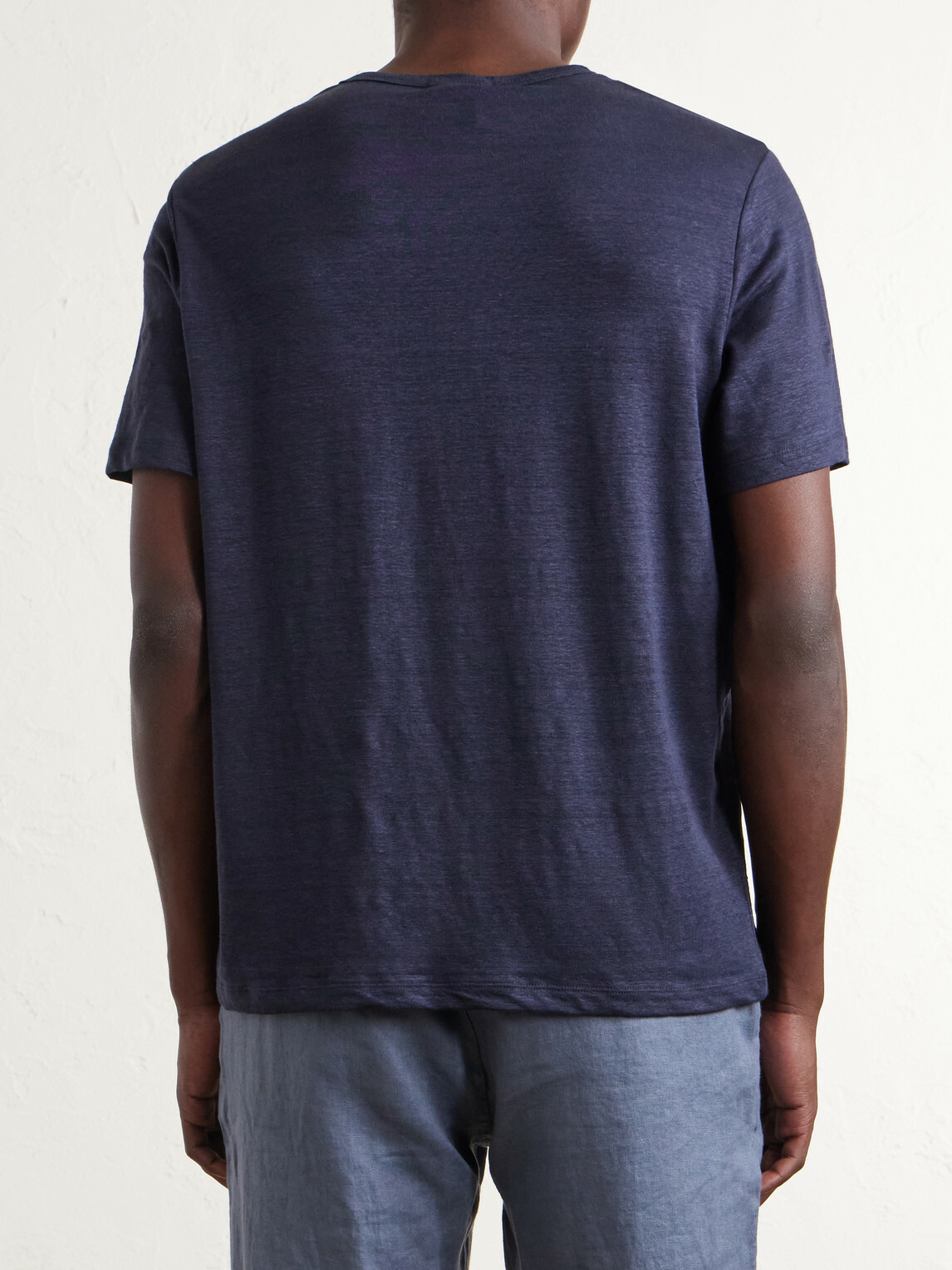 Onia - Linen-Blend T-Shirt - Blue