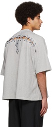 JieDa Grey Polyester T-Shirt