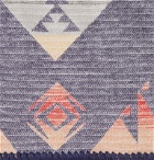 Faherty - Fleece-Lined Organic Cotton Jacquard Blanket - Purple