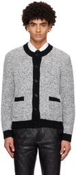 Ernest W. Baker Black & White Mottled Cardigan