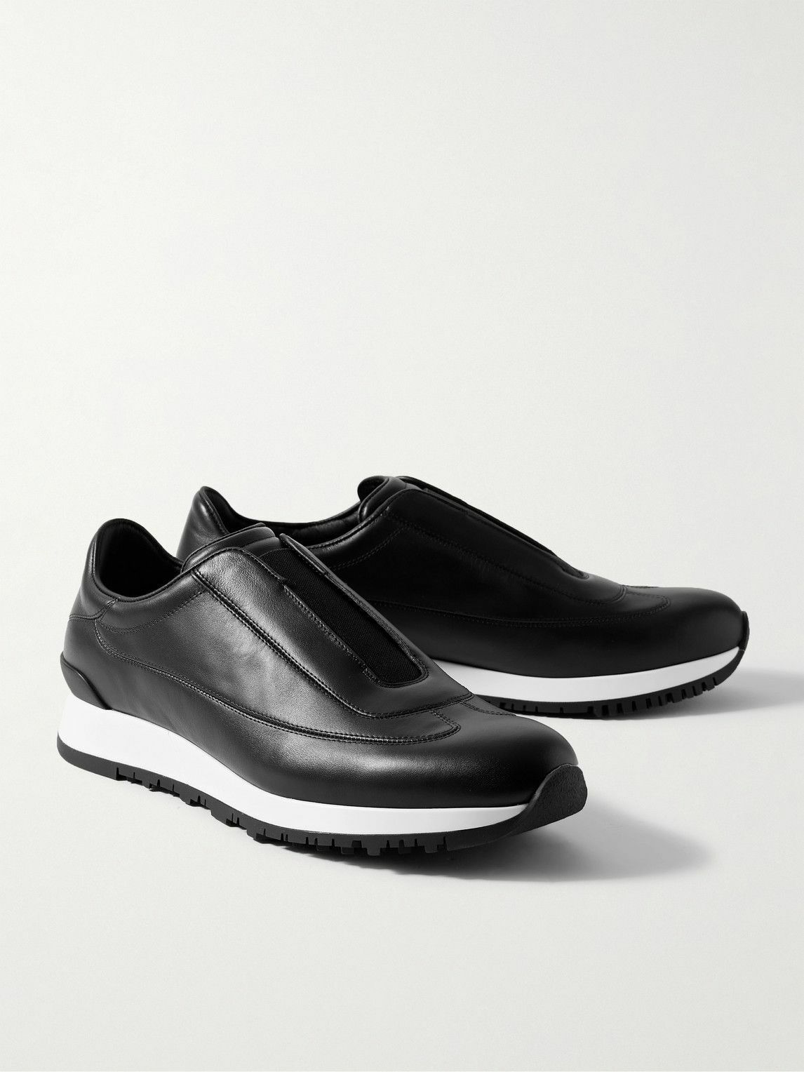 John Lobb - Lift Leather Slip-On Sneakers - Black John Lobb