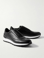 John Lobb - Lift Leather Slip-On Sneakers - Black