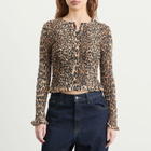 Damson Madder Women's Elliana Smocked Cardigan in Leopard
