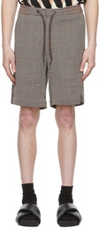 Cornerstone Brown Wool Shorts