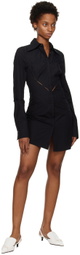 AMBUSH Black Heart Shaped Midi Dress