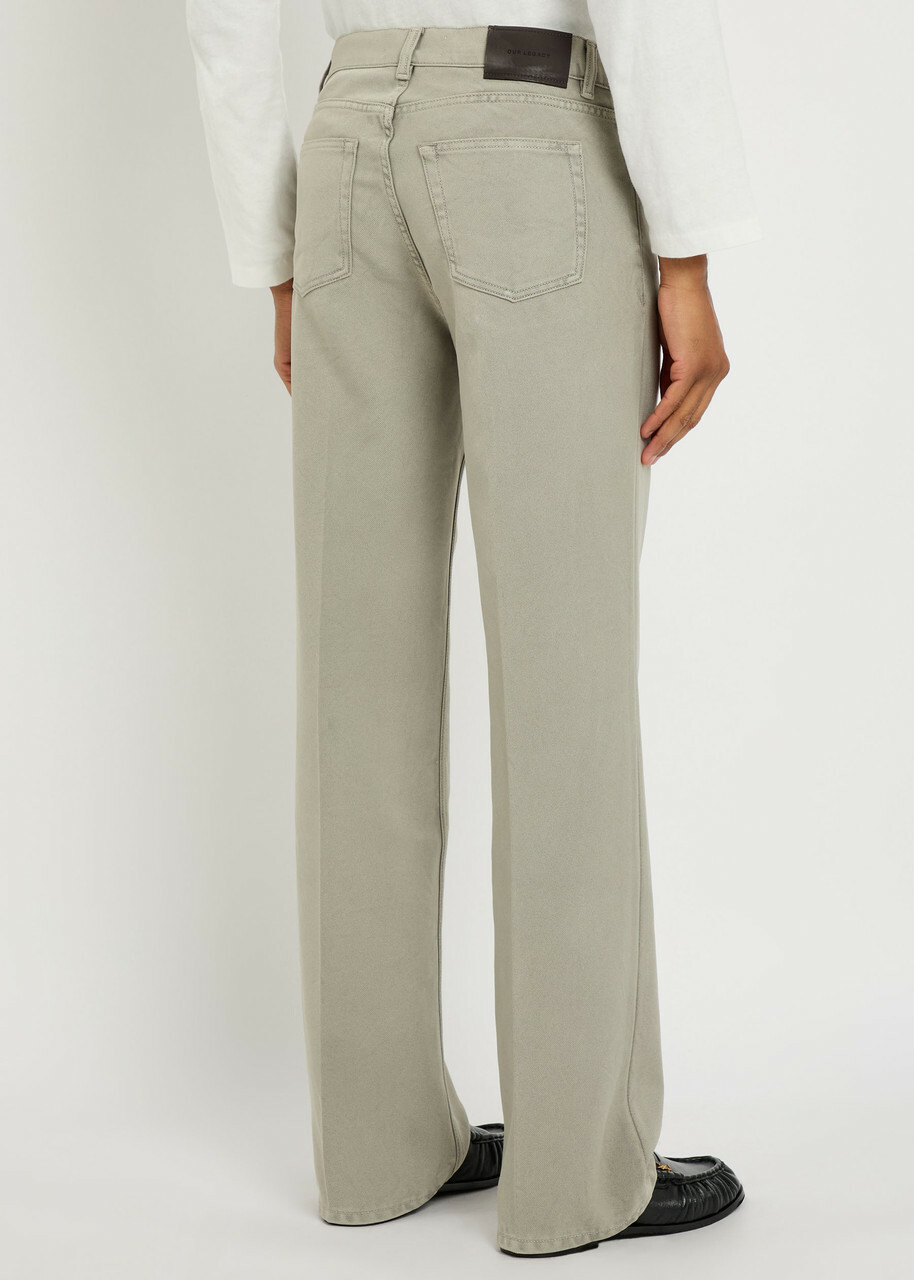 Our Legacy Carlson Cut Bootcut Woven Trousers Grey