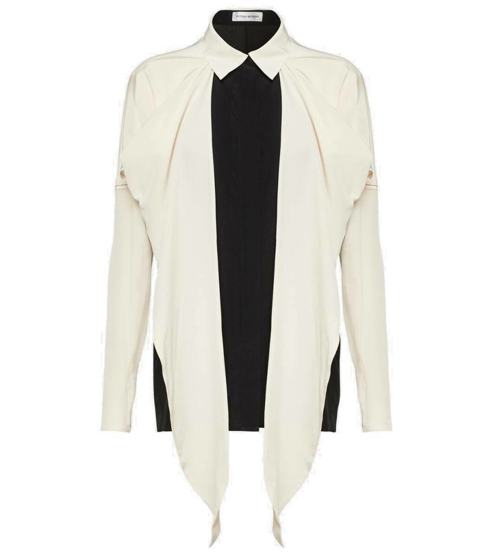 Photo: Victoria Beckham Bow-detail silk crêpe de chine blouse