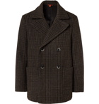 Barena - Double-Breasted Checked Wool-Blend Peacoat - Brown