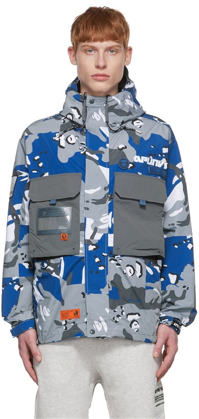 Photo: AAPE by A Bathing Ape Grey Polyester Jacket