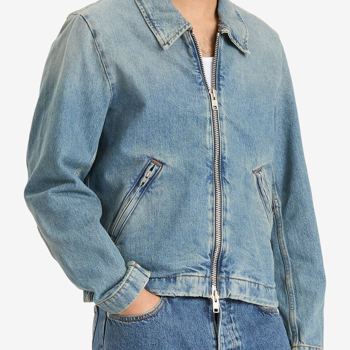 Won Hundred Men's Dutton Denim Jacket in Light Blue