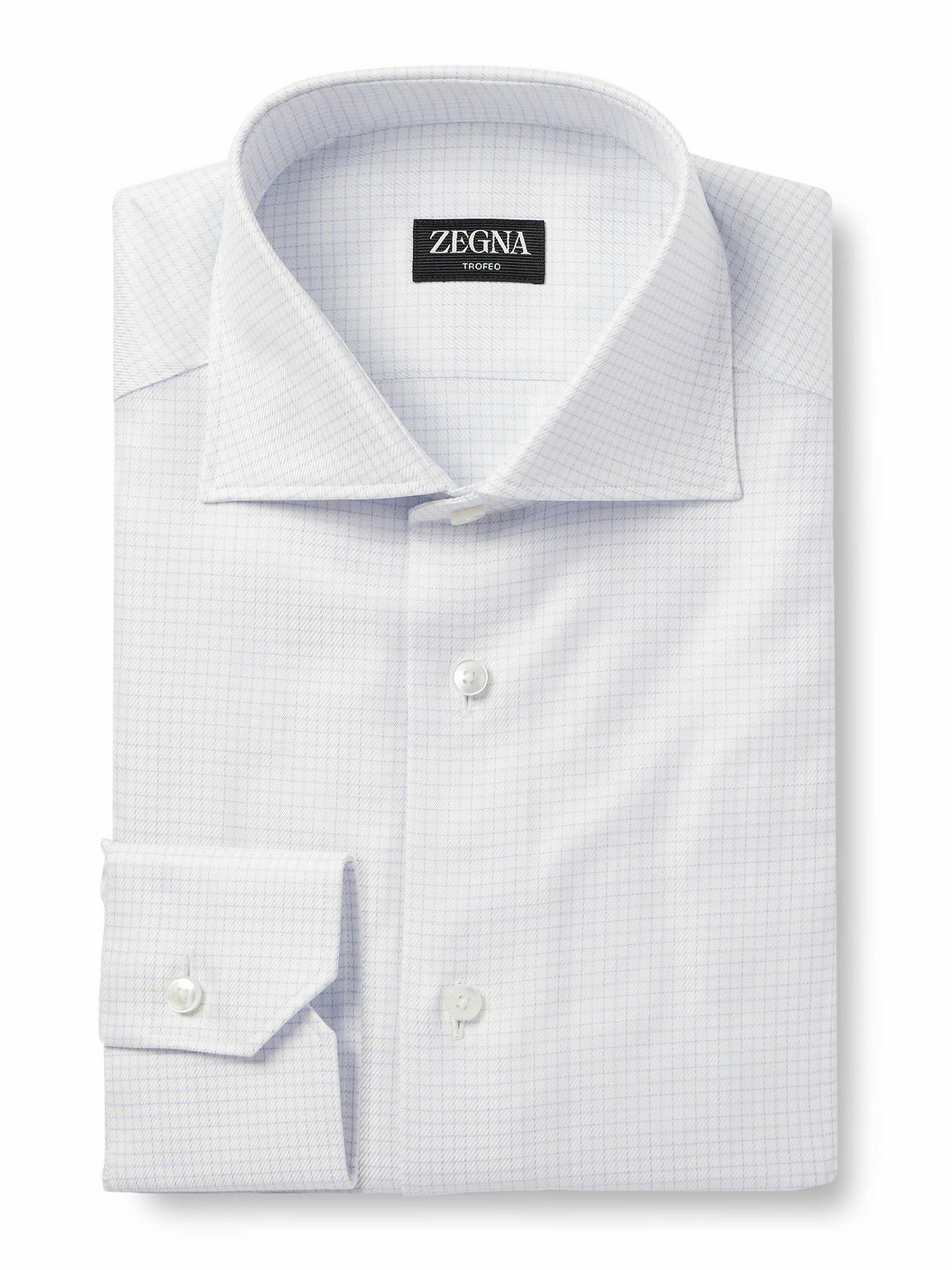 Zegna - Checked Cotton Shirt - White