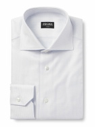 Zegna - Checked Cotton Shirt - White