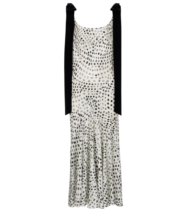 Photo: Nina Ricci Polka-dot satin midi dress