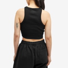 Vetements Women's Cropped Racing Tank Top in Black