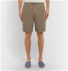NN07 - Copenhagen Slim-Fit Garment-Dyed Linen Drawstring Shorts - Green