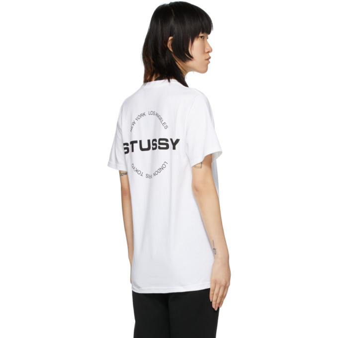 Stussy city discount circle tee white