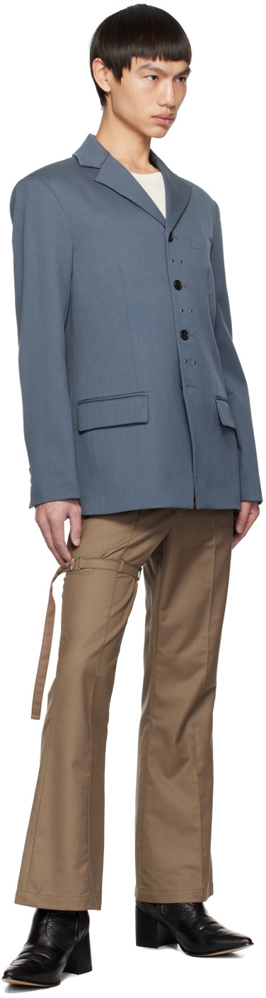 The World Is Your Oyster Gray Studded Blazer
