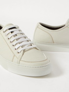 BRIONI - Full-Grain Leather Sneakers - White