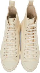 Jil Sander Off-White Vulcanized High-Top Sneakers