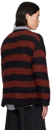 Junya Watanabe Brown & Black Striped Sweater