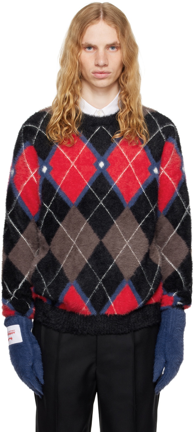 Charles Jeffrey LOVERBOY Multicolor Fluffy Gloves Sweater