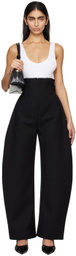 ALAÏA Black Round Corset Trousers