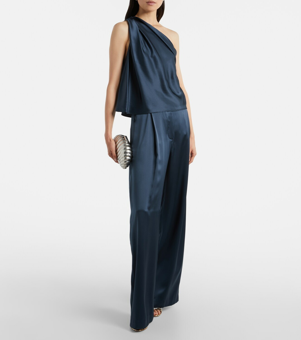 The Sei One-shoulder silk satin top