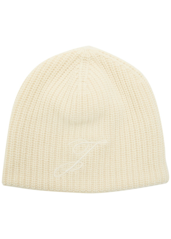 Photo: Jacquemus Le Bonnet Espiral Ribbed Wool Beanie - Off White - One Size