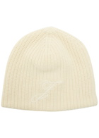 Jacquemus Le Bonnet Espiral Ribbed Wool Beanie - Off White - One Size