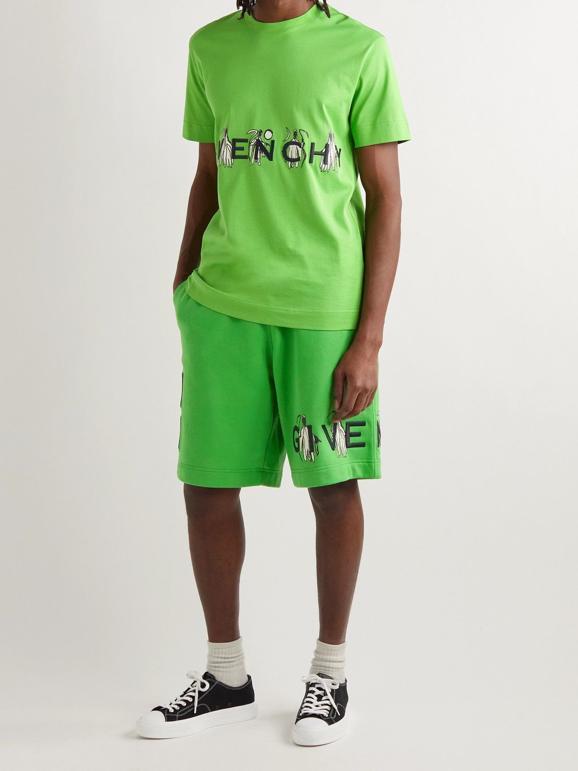 Givenchy Josh Smith Bag Art Print Crewneck T-shirt in Green for Men