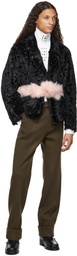 We11done Pink Faux-Fur Belt