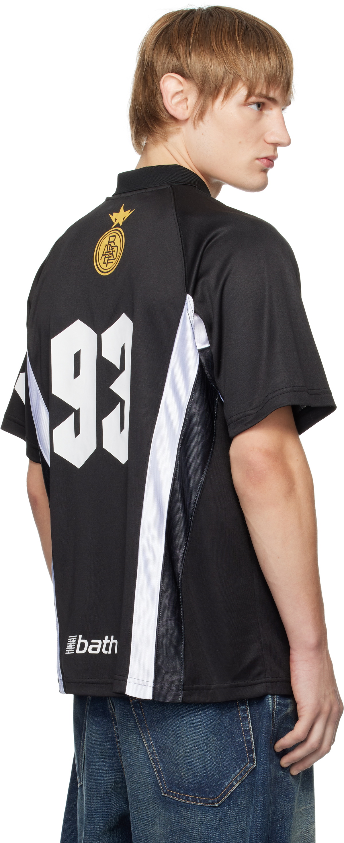 BAPE Multi Logo Relaxed Fit Soccer Jersey Orange - SS24 - US