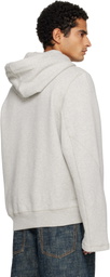 Lanvin Gray Cotton Fleece & Cashmere Hoodie